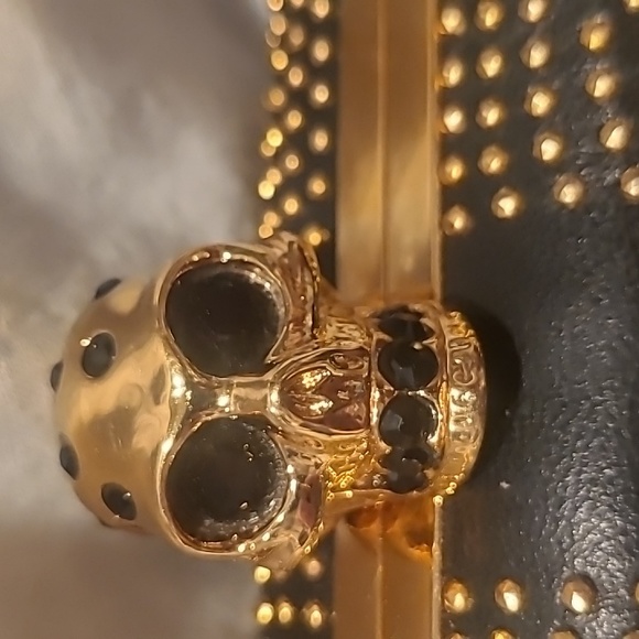 Alexander McQueen Skull Embellished Studded Union Jack Box Clutch - Picture 2 of 4
